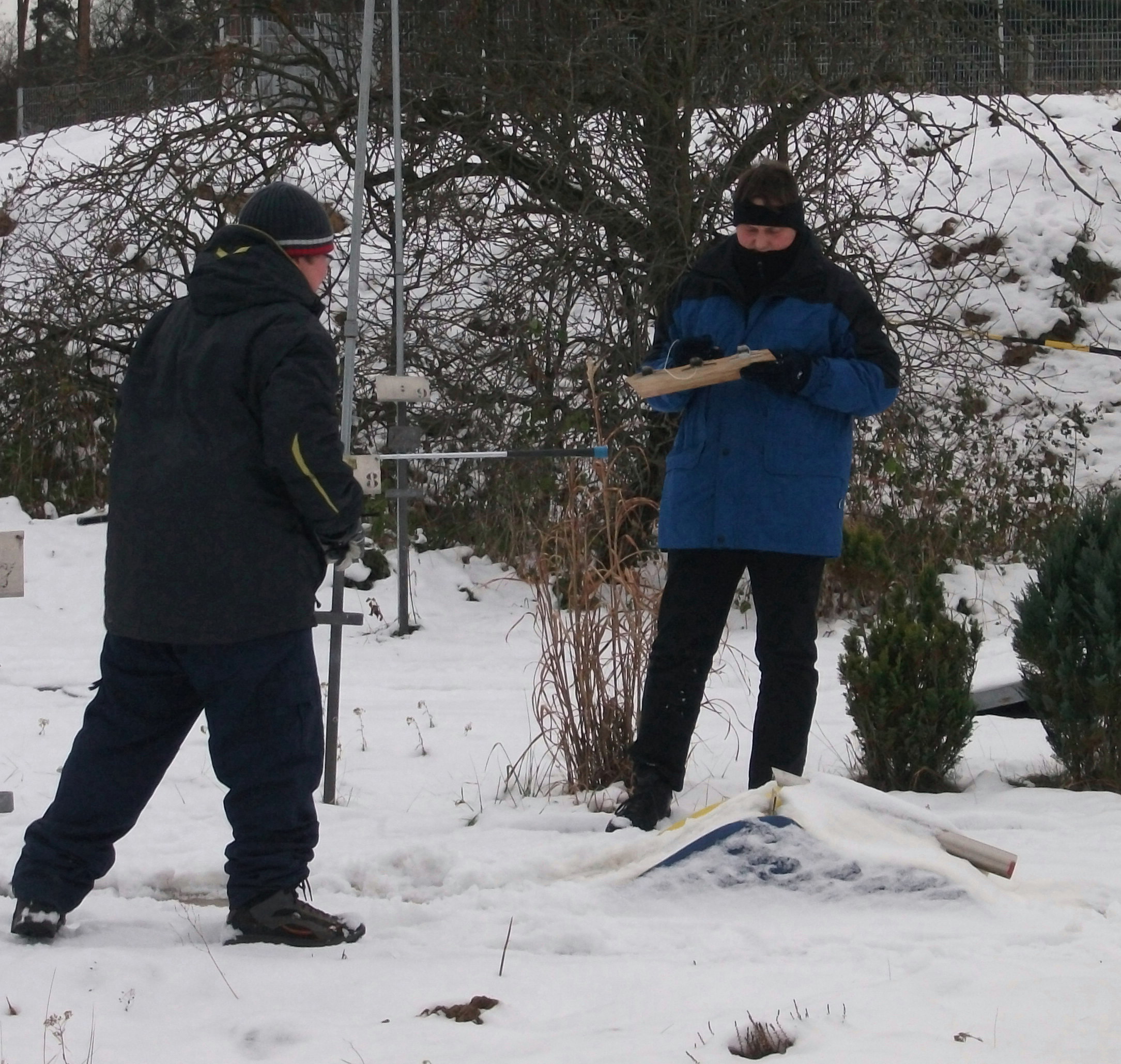 Minigolf im Schnee